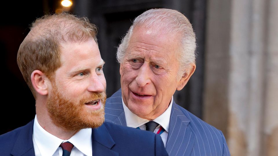 König Charles und Prinz Harry