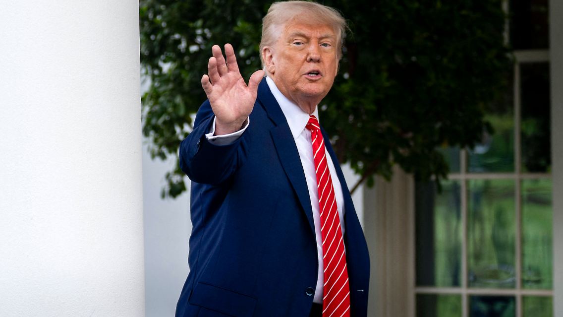 US-Präsident Trump vergangene Woche am Weißen Haus