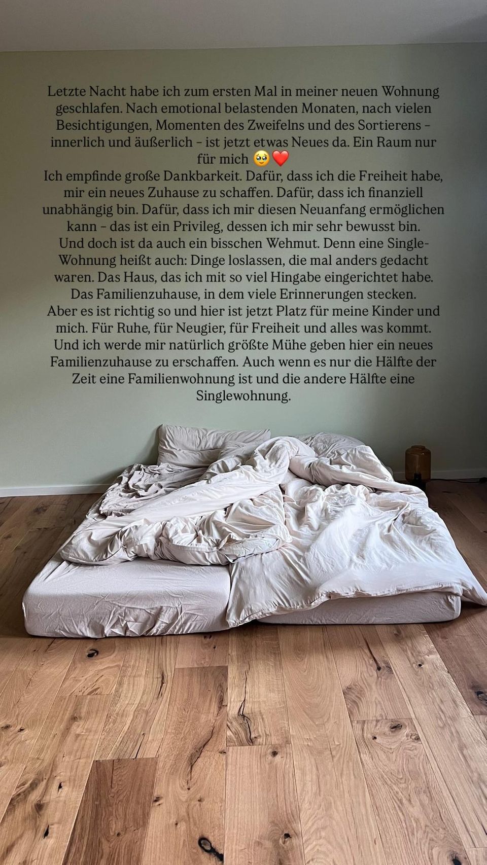 Auf Instagram teilt Nasemann nach dem Bekanntwerden ihrer Trennung die ersten Schritte ihres Single-Lebens.