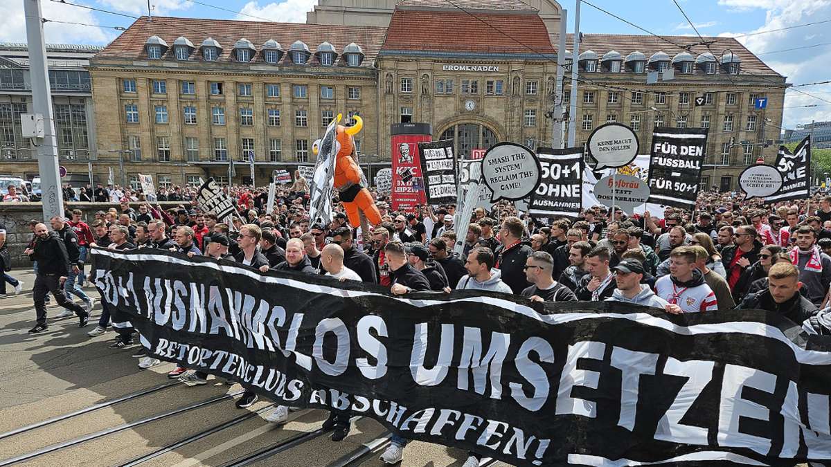 Aktive Fanszene des VfB Stuttgart: So lief die Fan-Demo in Leipzig