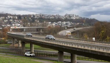 B 10 und B 313: Nachtbaustelle am Plochinger Dreieck - Plochingen