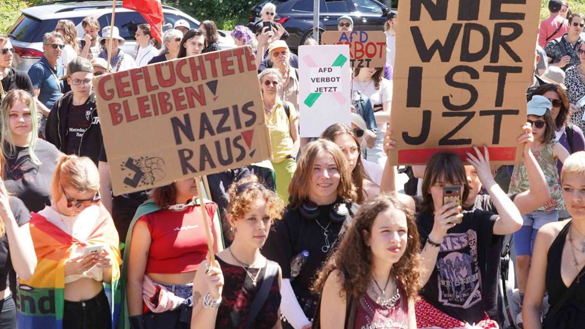 Demonstration in Stuttgart: Nur wenige gehen gegen die AfD auf die Straße