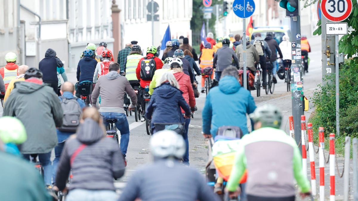 Große Fahrraddemo am Freitagabend in Nürnberg
