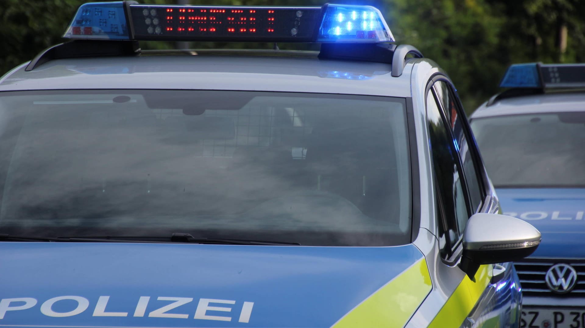 Polizei an einem Unfallort: Zuvor hatte es auf der Gegenfahrbahn einen Unfall mit einem Reh gegeben (Symbolbild).
