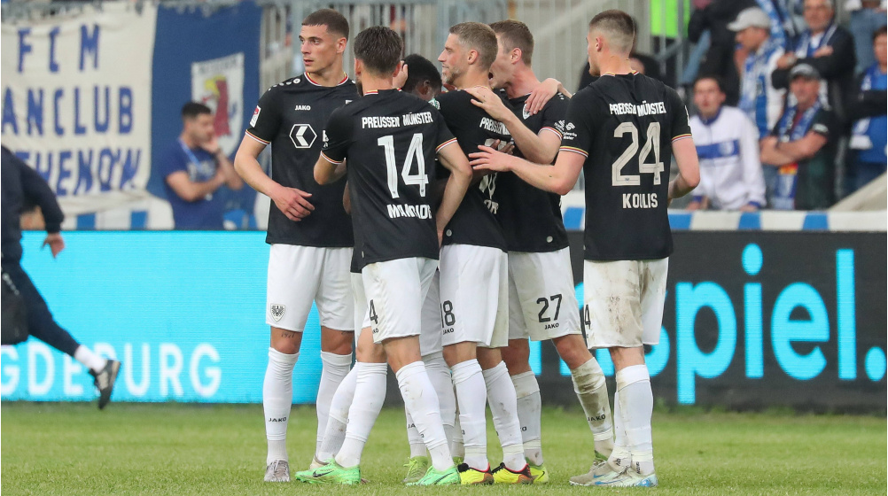 2. Liga: Münster feiert höchsten Zweitliga-Sieg – Paderborn Dritter