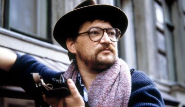Der deutsche Regisseur und Schauspieler Rainer Werner Fassbinder bei den Dreharbeiten zur Fernsehserie ' Berlin Alexanderplatz 1979