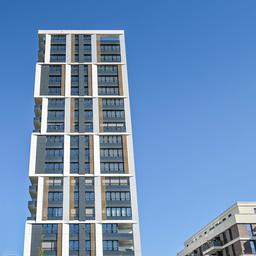 Archivbild: Hochhaus, Wohnpark St. Marien in der  Eschersheimer Straﬂe in Berlin Neukölln am 06.08.2024. ( Quelle: IMAGO/Schoening