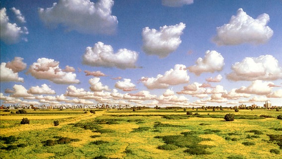 Heiner Altmeppen: Norddeutsche Landschaft, Acryl auf Holz, 1980-81. Original 150 x 200 cm © VG Bild-Kunst 2009 