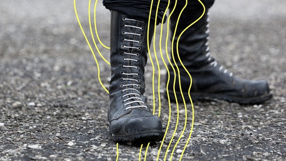 Springerstiefel mit weißen Schnürsenkeln © Imago Foto: Rüdiger Wölk