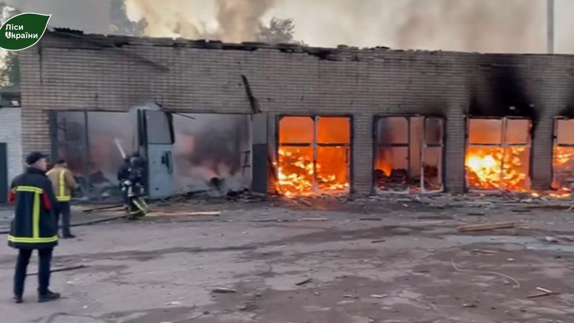 Standbild aus einem Video, das der Stadtrat von Sumy veröffentlicht hat: Bei dem russischen Angriff sollen zwei Menschen getötet worden sein.