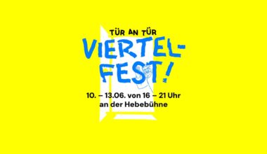 "Tür an Tür Viertelfest": Hebebühne wird zum Zuhause der Nachbarschaft - blickfeld