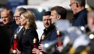 Merz, Macron, Tusk und Starmer gedenken der ukrainischen Kriegstoten