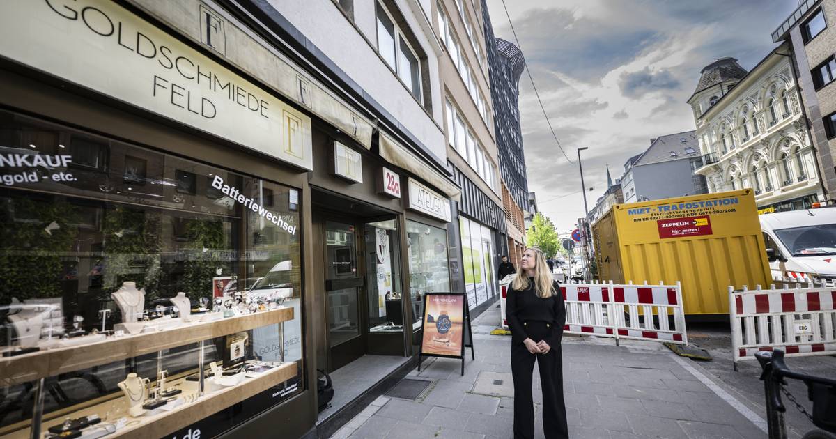 Bauarbeiten an der Friedrichstraße gehen voran aber Handel leidet