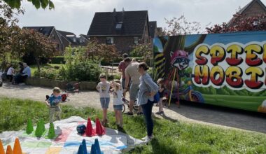 Hier ist das Spielmobil im Mai im Einsatz
