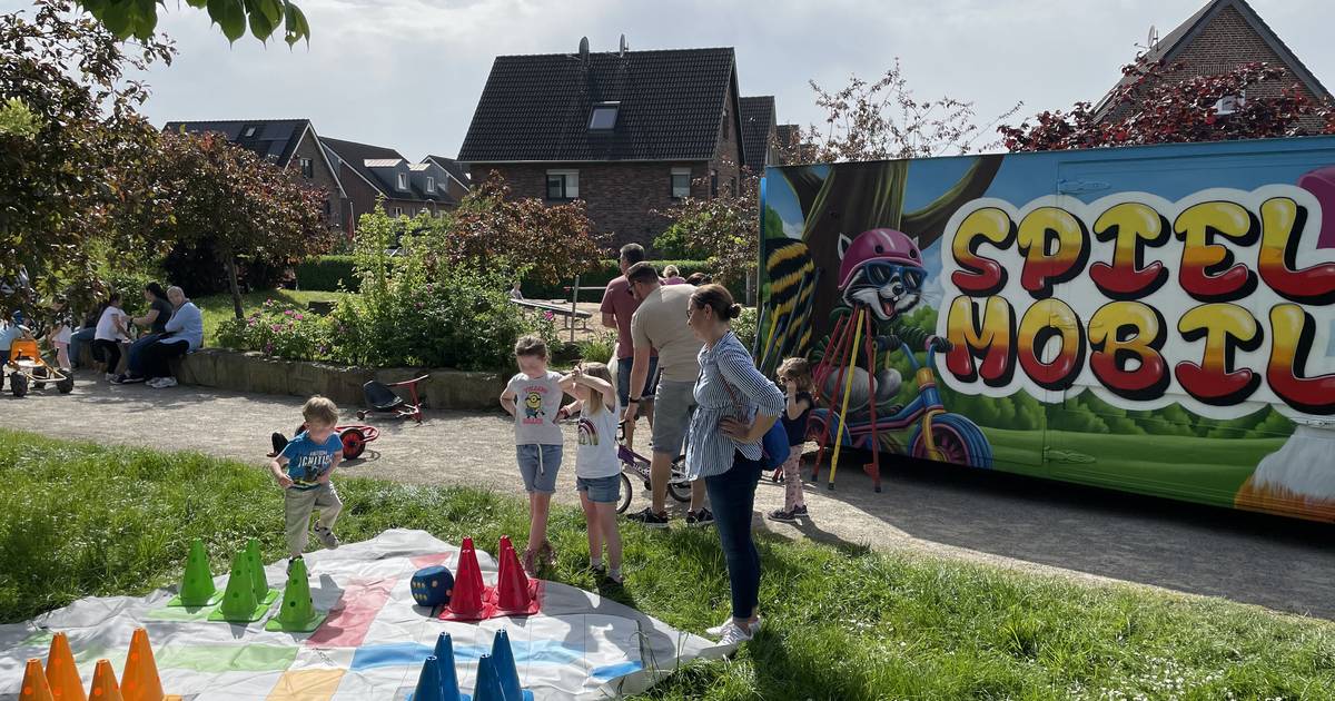 Hier ist das Spielmobil im Mai im Einsatz