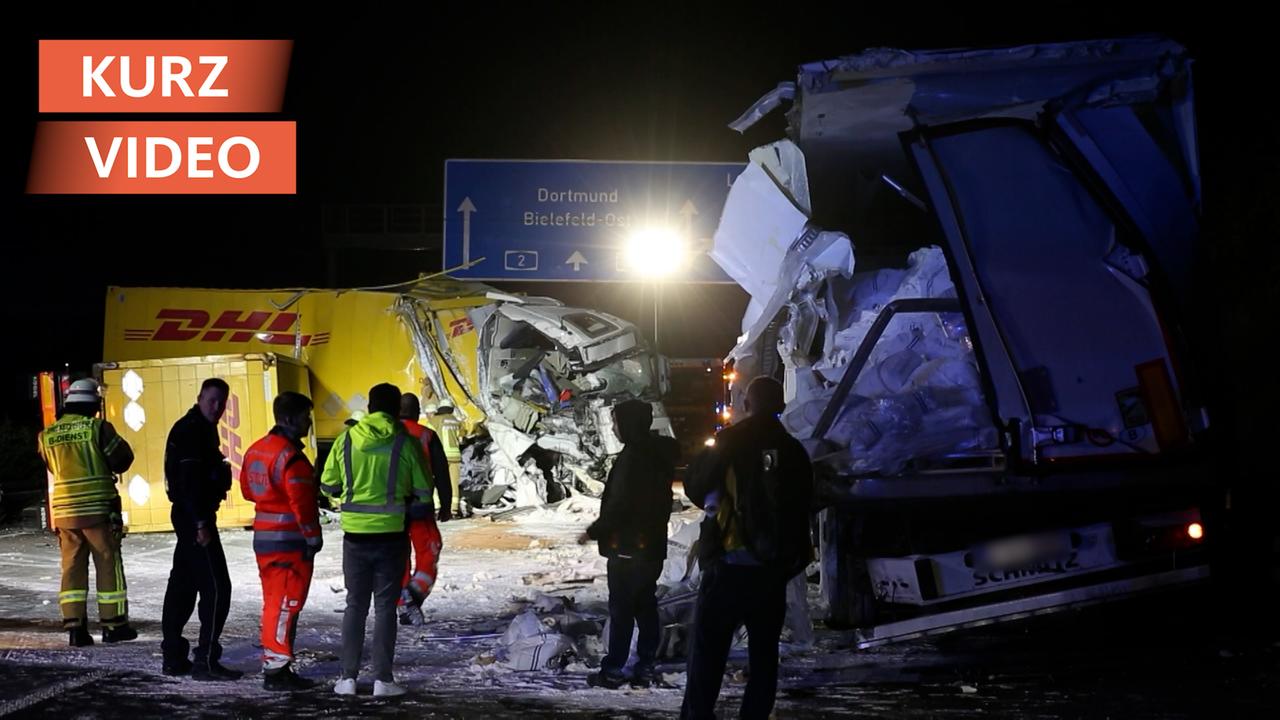 Nordrhein-Westfalen: Lkw-Unfall: A2 zwischen Herford und Bielefeld wieder frei