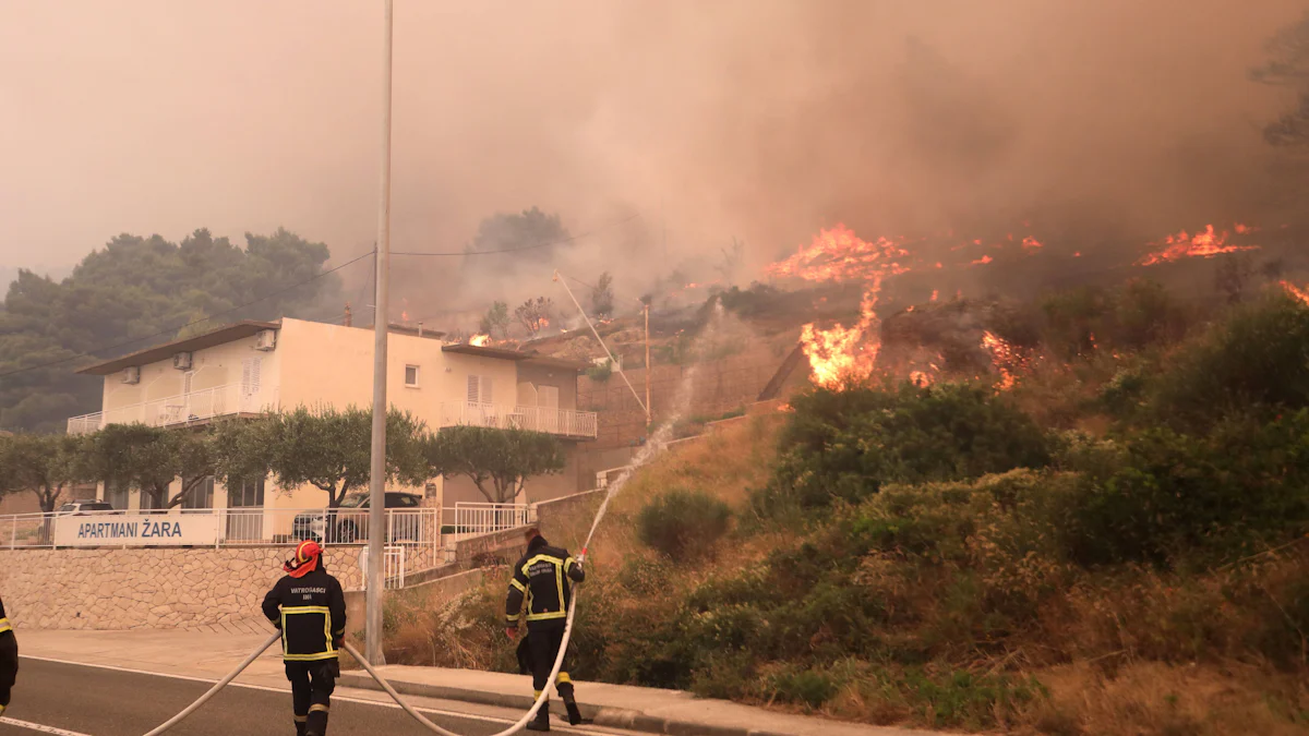 Waldbrand an Kroatiens Küste - Touristen fliehen - Panorama