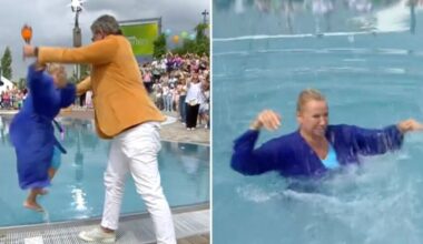 "Bergdoktor" Hans Sigl schubst Kiwi im "Fernsehgarten" erbarmungslos ins Wasser