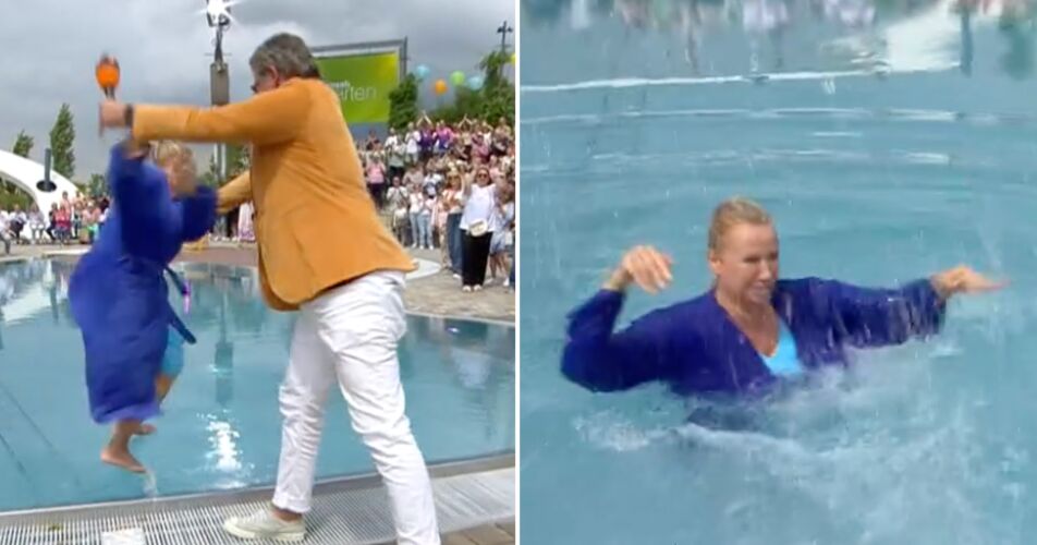 "Bergdoktor" Hans Sigl schubst Kiwi im "Fernsehgarten" erbarmungslos ins Wasser