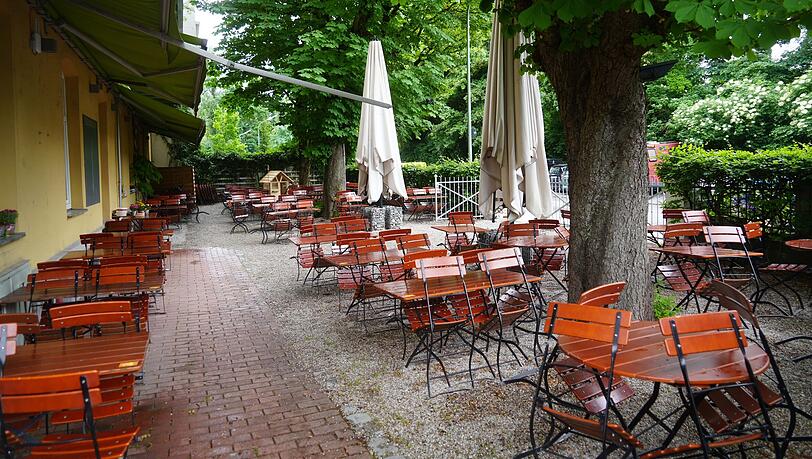 Beim AZ-Besuch leider im Regen: der schöne Gastgarten.