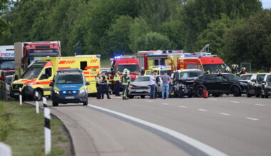 Mehrere Verletzte bei Unfall auf der A 4 bei Frankenberg