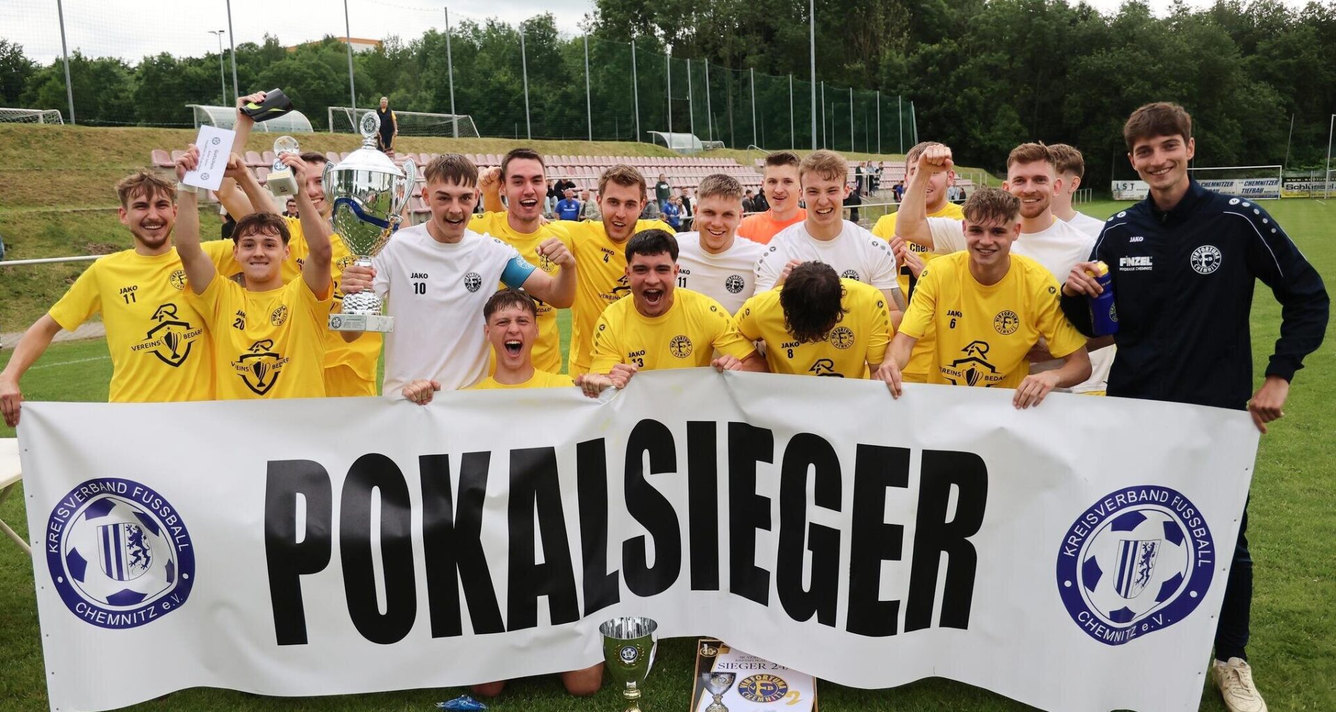 Fortuna Chemnitz feiert den Gewinn des Kreispokals – und hofft auf den ganz großen Coup