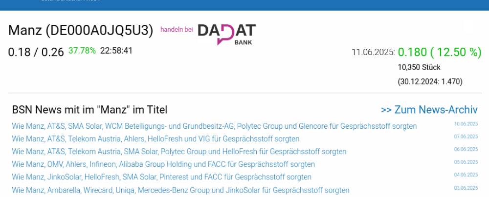 Wie Manz, Aixtron, Bayer, CPI Europe AG, RBI und Kapsch TrafficCom für Gesprächsstoff sorgten