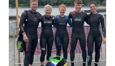 Triathlon-Comeback in Bonn: Familie Hauser trotzt Wind und Wetter