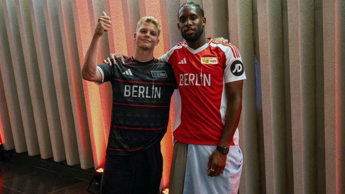 Union-Spieler mit "Berlin"-Schriftzug auf dem Trikot (imago images/Matthias Koch)