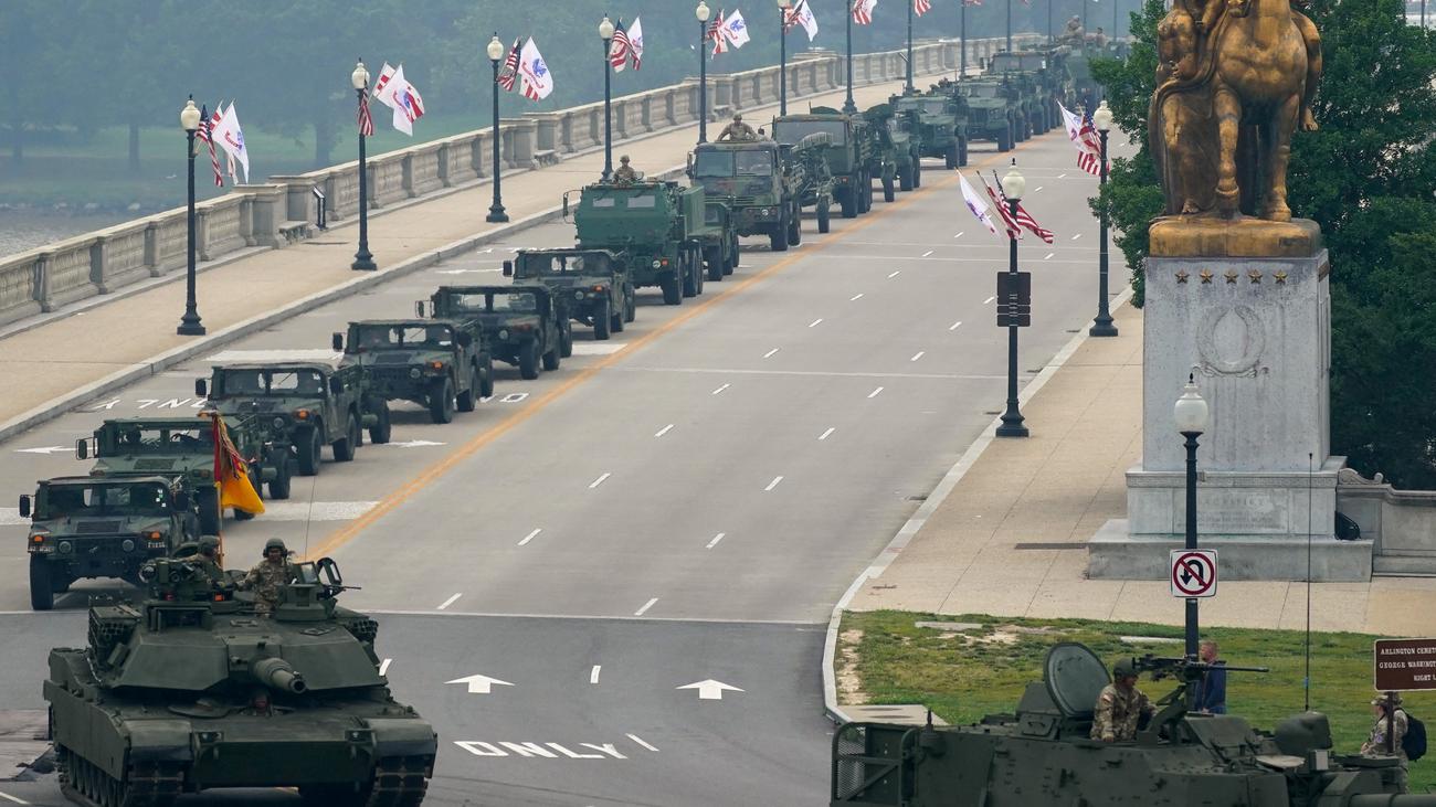 Washington D.C.: Jetzt live: Die Militärparade zu Donald Trumps Geburtstag - Zeit Online