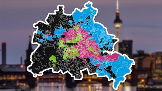 Zweitstimmen: Stärkste Kraft in Berlin 2025. (Quelle: Stat. Bundesamt, GeoBasis-DE/BKG/dpa)