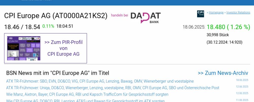 Wie Lenzing, AT&S, SBO, CPI Europe AG, OMV und CA Immo für Gesprächsstoff im ATX sorgten