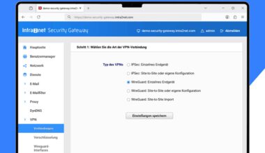 Intra2net Security Gateway 7 mit WireGuard VPN
