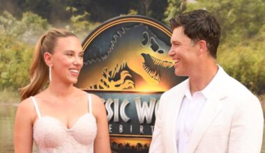 Scarlett Johansson überrascht im Brautlook bei "Jurassic World"-Premiere