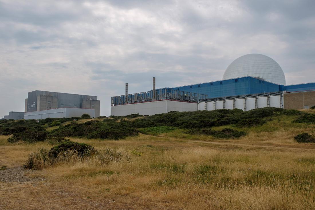 Die Kernkraftwerke Sizewell A und B in Großbritannnien