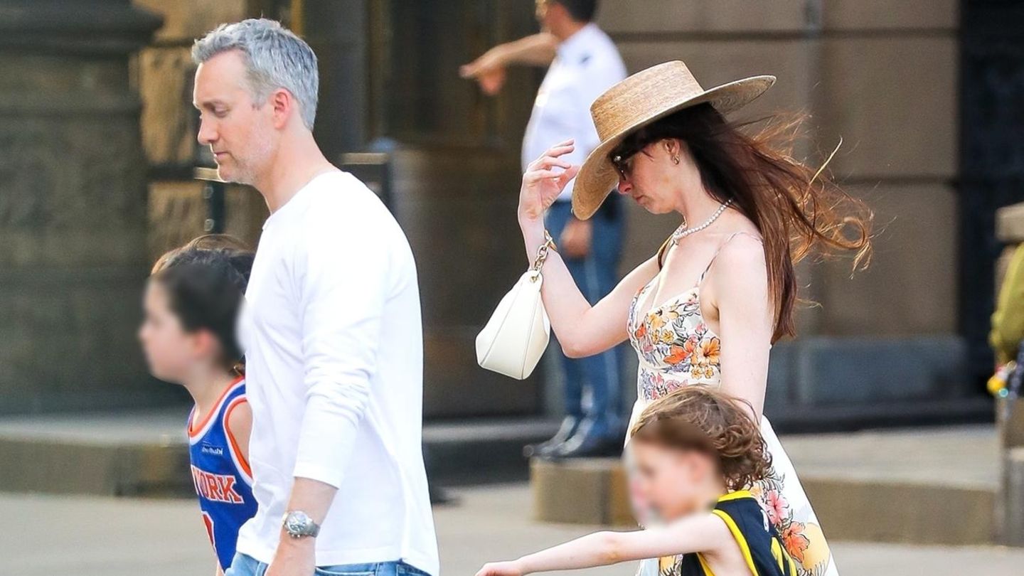 Anne Hathaway: Angespannter Ausflug mit Ehemann Adam und den Kids