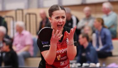 Mia Griesel von der TTC Eastside Berlin emotional. (Bild: IMAGO / Contrast)
