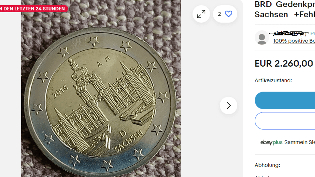 Diese 2-Euro-Münze kann sehr wertvoll sein