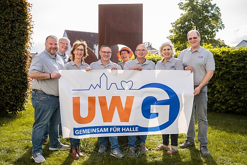Die UWG Halle geht mit neuem Logo und neuer Homepage in den Wahlkampf. - © UWG Halle