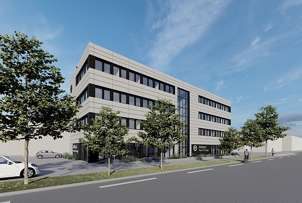 Die Visualisierung des neuen Verwaltungsgebäudes bei Welland und Tuxhorn kommt modern und funktional daher. - © Goldbeck Nord GmbH