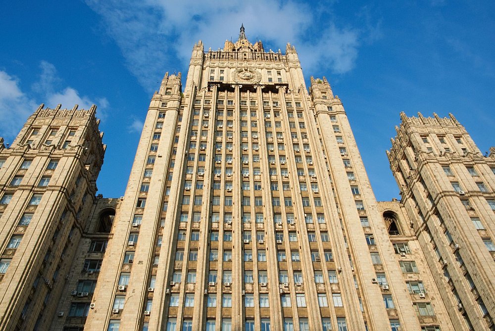 Das russische Außenministerium, in dem der deutsche Botschafter vorsprechen musste. (Archivbild) - © Bernd Thissen/dpa