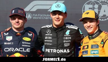 Jetzt stehen Russell & Verstappen nebeneinander!
