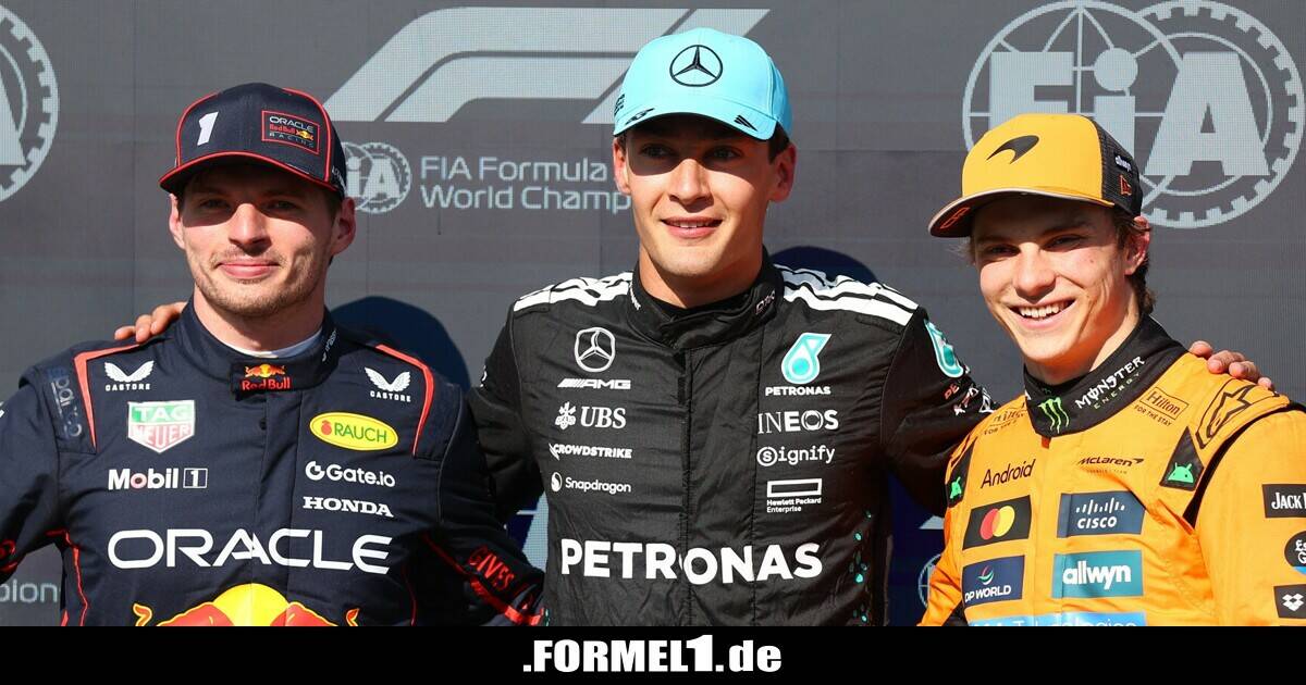 Jetzt stehen Russell & Verstappen nebeneinander!