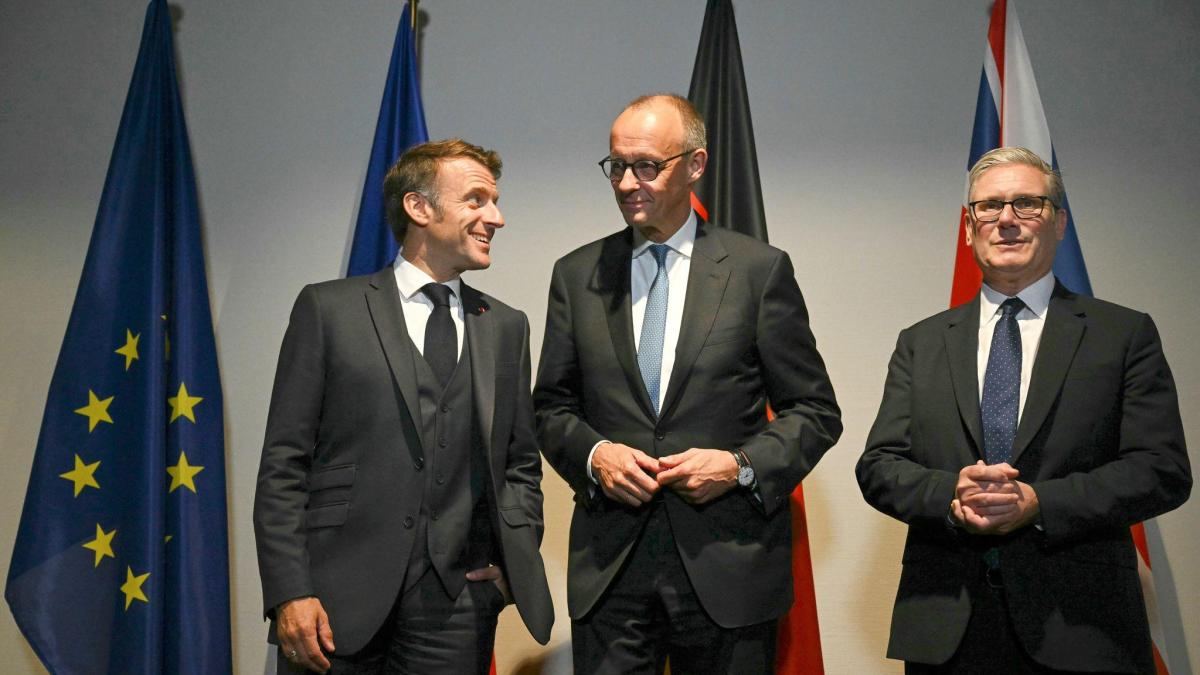 Merz, Macron und Starmer dringen auf Russland-Sanktionen - Augsburger Allgemeine