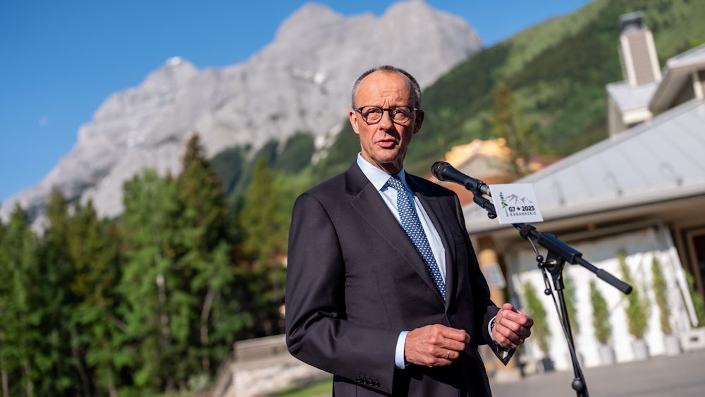 Merz beim G-7-Gipfel.