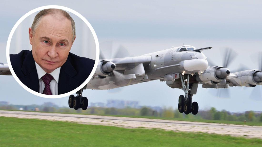 Die Tupolew Tu-95 ist der Langstreckenbomber von Wladimir Putins russischer Luftwaffe (Symbolfoto).