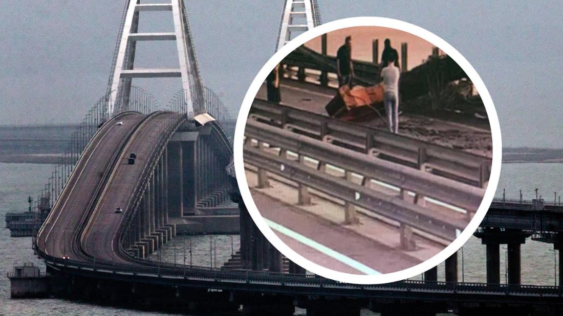 Attacke auf die 19 Kilometer lange Brücke, die die Krim mit dem russischen Festland verbindet.