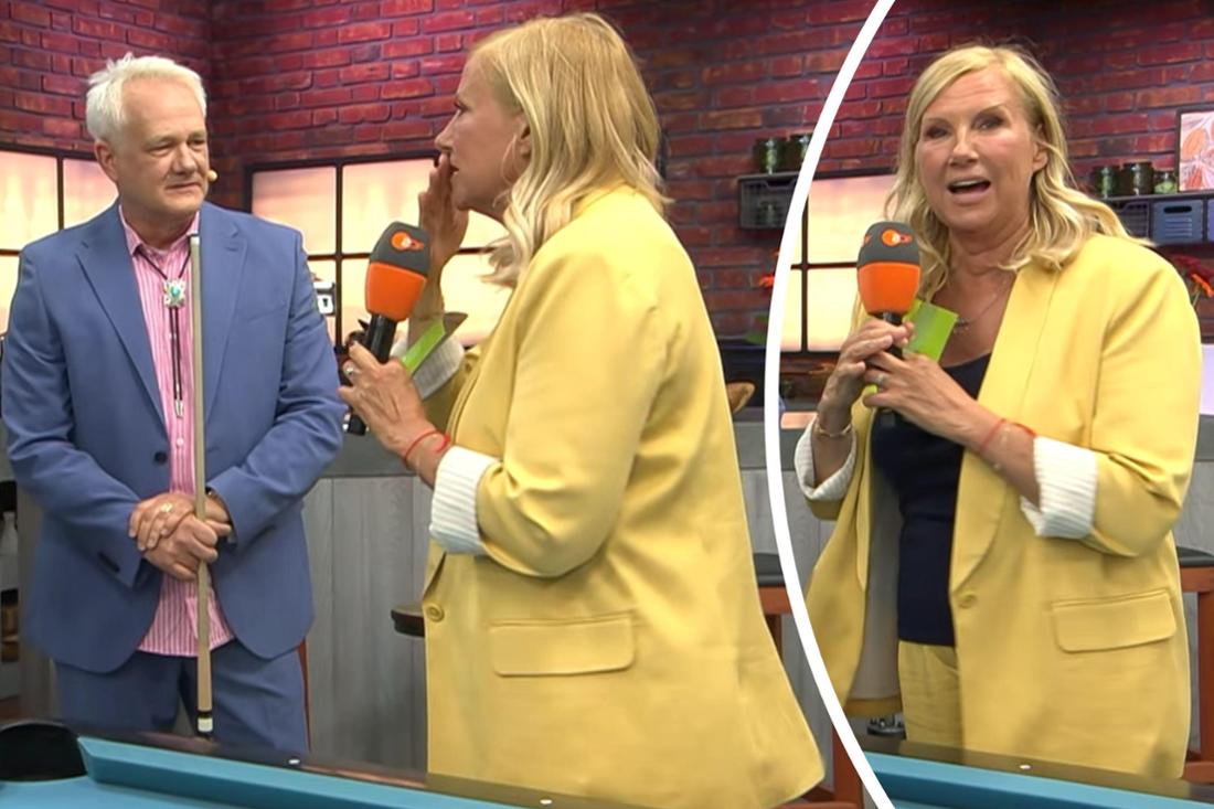 Andrea Kiewel und Ralph Eckert im „ZDF-Fernsehgarten“.
