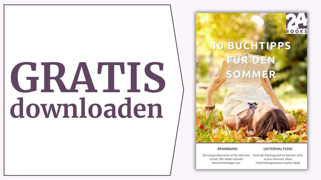 Eine Frau liest ein Buch, Titelseite des Buchtipp-PDFs.