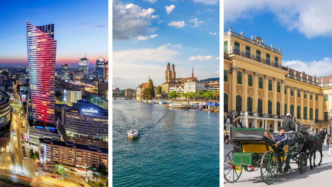 Warschau, Zürich und Schloss Schönbrunn